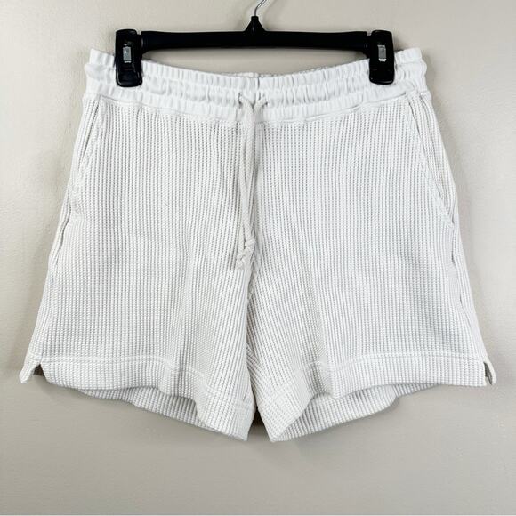 AYR The Waffle Cone Short in Seashell Womens S Pima Cotton Neutral Lounge NEW